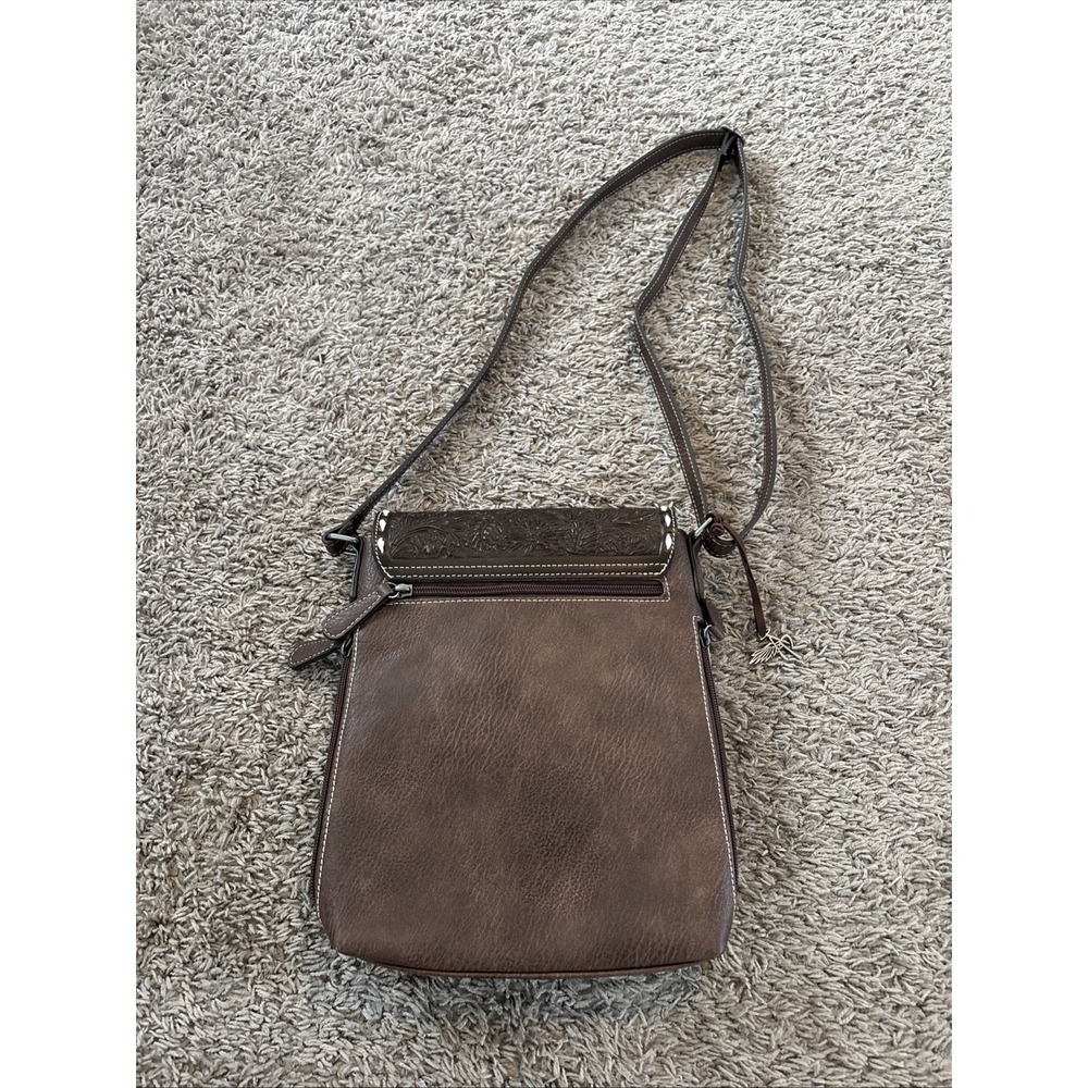 ANGEL RANCH CONCEAL CARRY CROSSBODY BAG FRINGE AZTEC MULTICOLORED - Picture 4 of 9